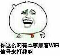 你这么叼有本事顺着WIFI信号来打我啊