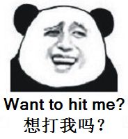 想打我吗？（wants to hit me？）