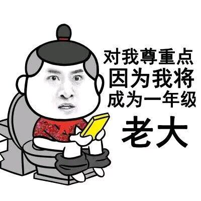 对我尊重点，因为我将成为一年级老大！