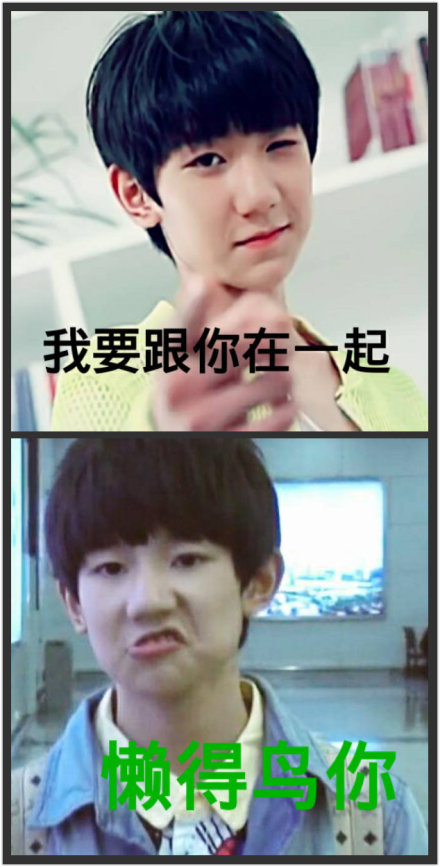 我要跟你在一起，懒得鸟你