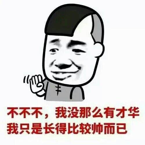 不不不，我没那么有才华，我只是长得比较帅而已