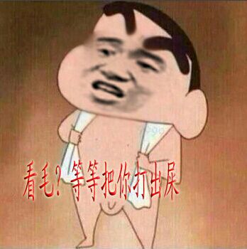 看毛 ？等等把你打出屎！（蜡笔小新）