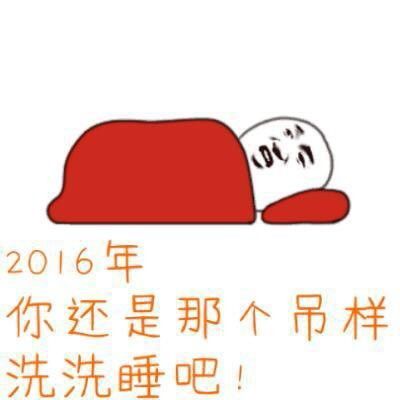 2016年，你还是那个吊样，洗洗睡吧！