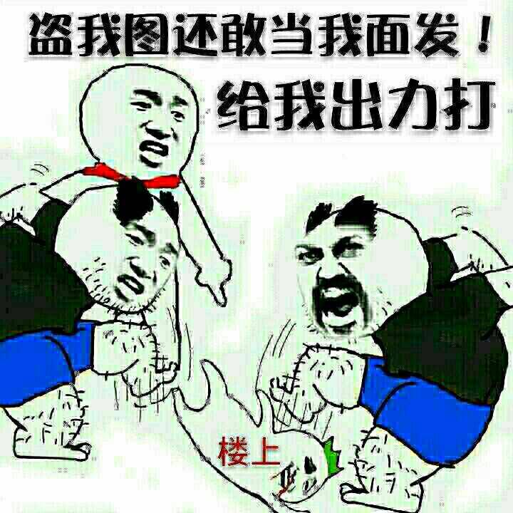 盗我图还敢当我面发！给我出力打