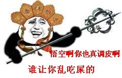 唐僧：悟空啊你也真调皮啊谁让你乱吃屎了