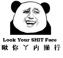 瞅你丫内操行 Look your shit face