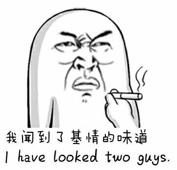 我闻到了基情的味道 I have looked two gays