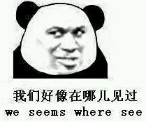 我们好像在哪儿见过 wo seems where see