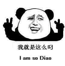 我就是这么屌 I am so diao