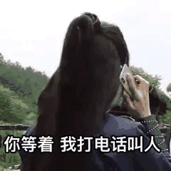 你等着，我打电话叫人