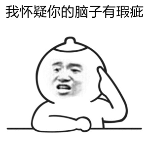 我怀疑你的脑子有瑕疵