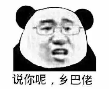 说你呢，乡巴佬