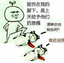 能死在我的脚下，是上天给予他们的恩赐，表亲你你伤势如何？我还没死！