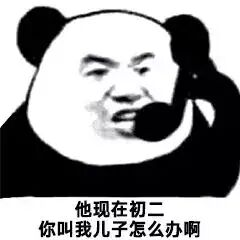 他现在初二，你叫我儿子怎么办啊