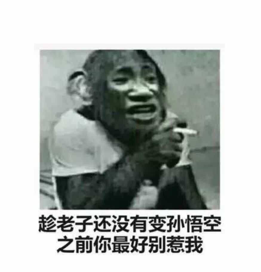 趁老子还没有变孙悟空之前，你最好别惹我