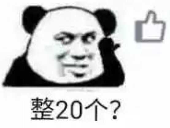 整20个？