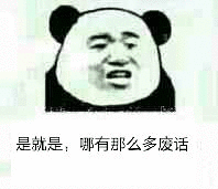 是就是，哪有那么多废话