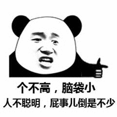 个不高，脑袋小，人不聪明，屁事儿倒是不少。