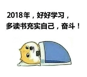 2018年,好好学习,多读书充实自己,奋斗!