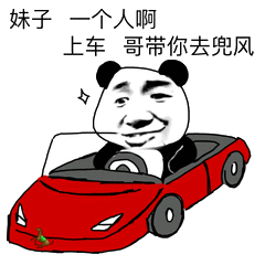 妹子，一个人啊，上车，哥带你去兜风！