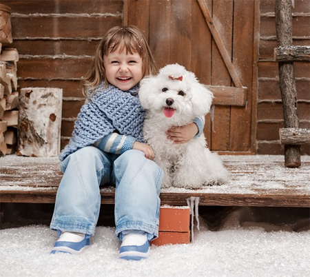 和狗狗一起来个合影吧