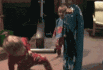 一不小心把弟弟打蒙了