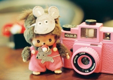 站在相机前的小卡通