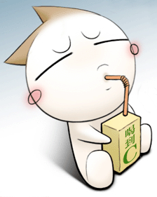 坐着喝饮料的洋葱头