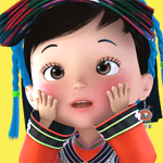 可爱卡通朵朵女孩