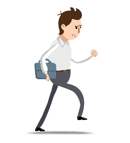 拎着包赶紧跑，上班要迟到了