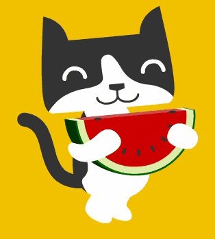 天气太热了，我给你送块西瓜