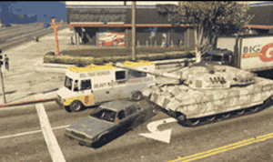 敢挡坦克的道？直接秒成渣