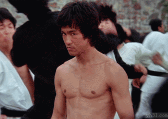 李小龙杀气腾腾的眼神