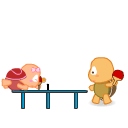 爱心龟打乒乓球