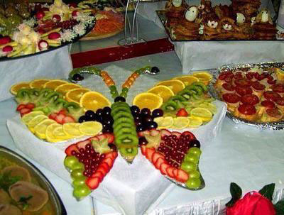 蝴蝶样式的水果