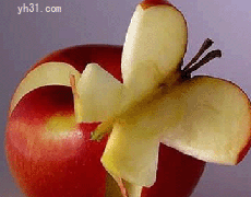 苹果的蝴蝶艺术