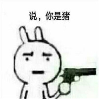 说你是猪表情包 暴走表情拿枪指着说你是猪