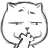 猥琐猫QQ表情 黑白QQ表情