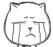 猥琐猫QQ表情 黑白QQ表情