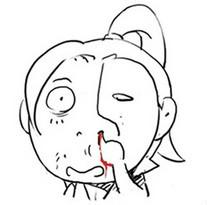 剑网三人物抠鼻流血表情 抠鼻子流血表情包