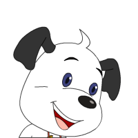 顽皮做鬼脸的月亮狗