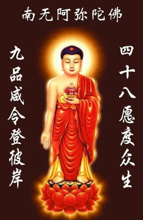 九品咸令登彼岸，四十八愿度众生