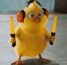 听着音乐跳舞的鸭子