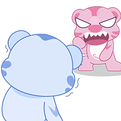 冲过来狠狠的给你一拳，把你打傻