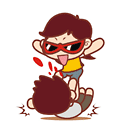 踩到你大口吐血