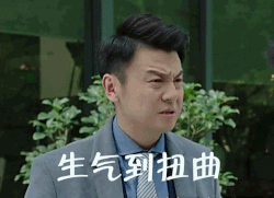 一张生气到扭曲的脸