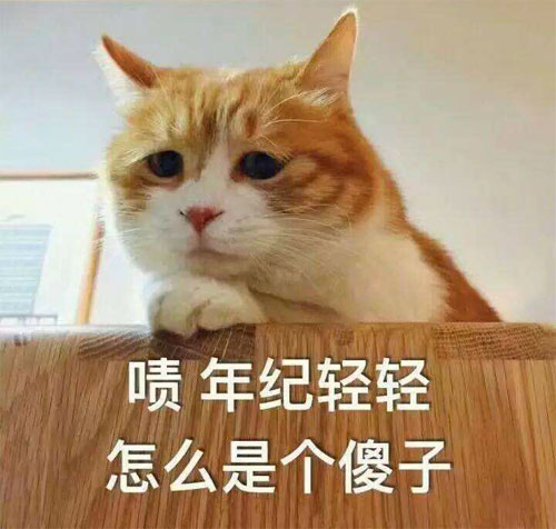 啧，年纪轻轻怎么是个傻子呢？