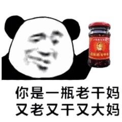 你是一瓶老干妈，又老又干又大妈