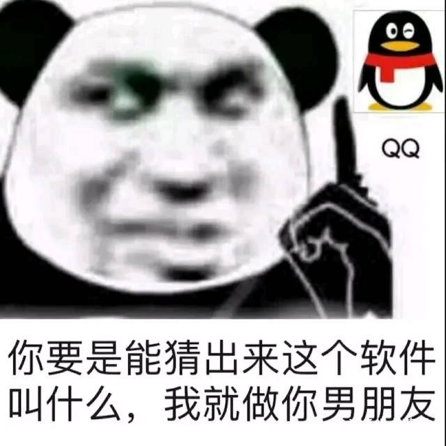 QQ，你要是能猜出来这个软件叫什么，我就做你男朋友