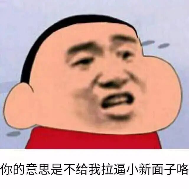 你的意思是，不给我拉逼小新面子咯